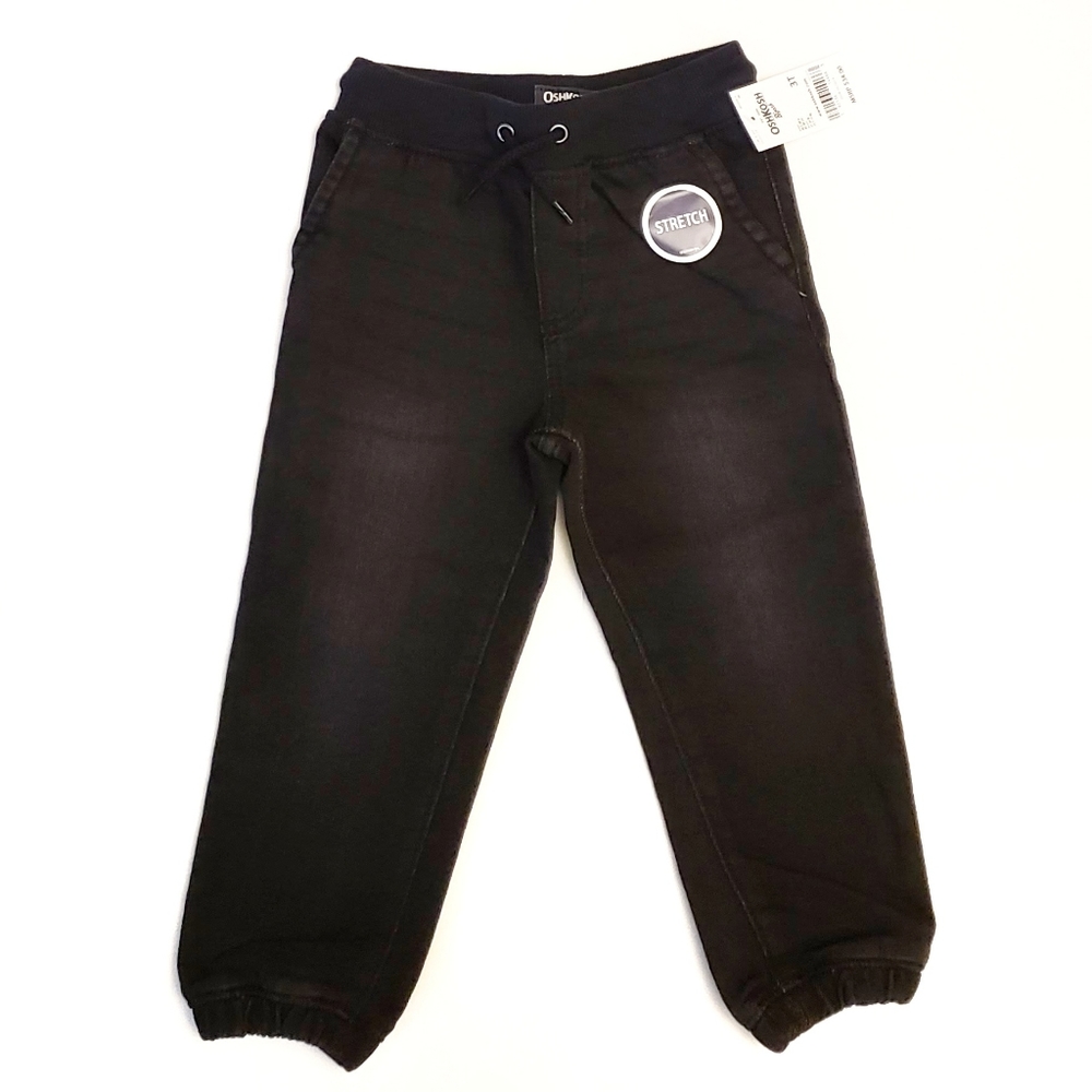 OshKosh Toddler Boys Black Faded Front Pants